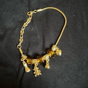 Gold charm bracelet